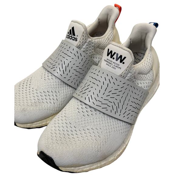 Adidas Wood Wood Ultraboost sneakers, white, 7.5, minimalist, Scandinavian, LE - Picture 1 of 7